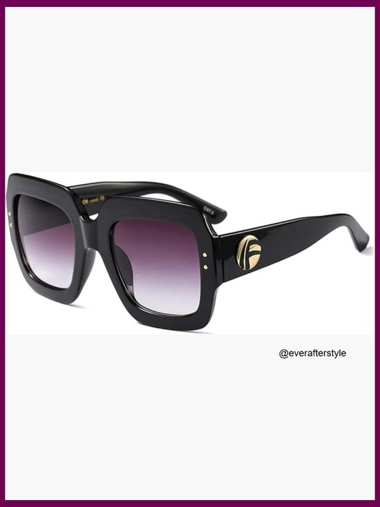 Retro Square Sunglasses Oversized Gradient Lens UV Protection main image 4